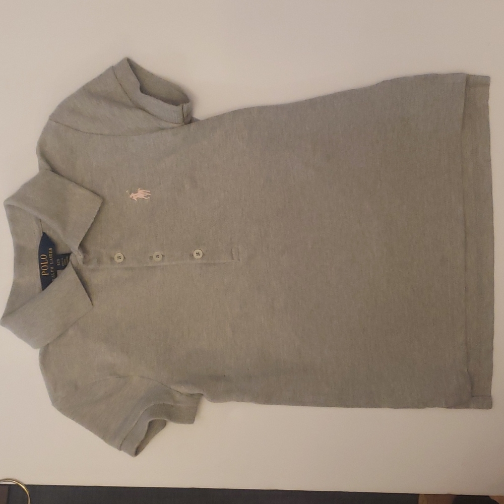 Girl's Police Ralph Lauren Gray Short-sleeve Shirt